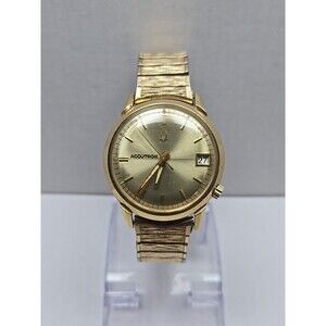 Bulova Accutron 218 Tuning Fork 14K  Gold Filled 1967 M7 Date Vintage Watch Mens